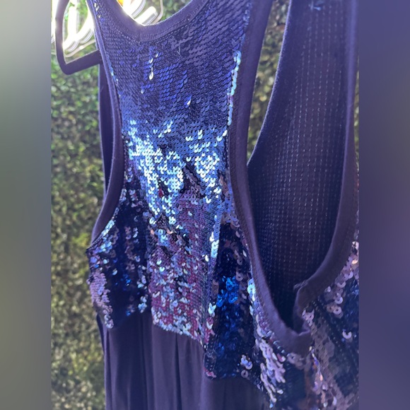 LaRok baby doll blue sequin dress - Picture 4 of 7